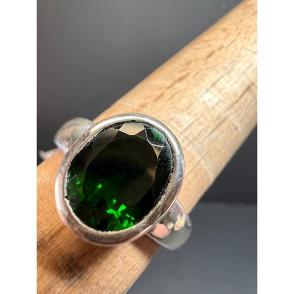 NEW Chrome tourmaline sterling silver ring size 7.5 - Picture 7 of 16